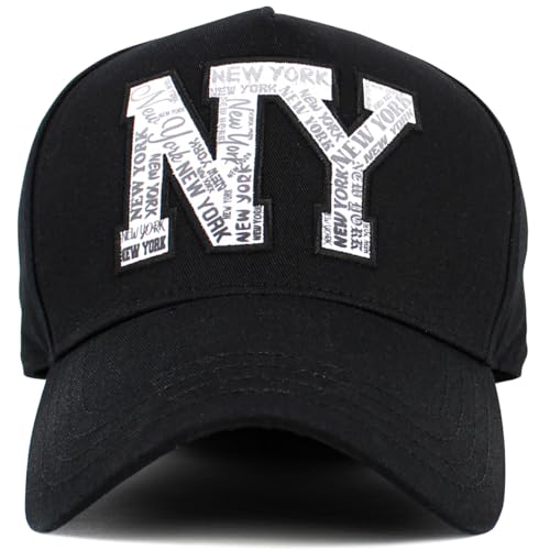 City Snapback Embroidered Fashion Snapback Hat New York Brooklyn Adjustable Baseball Cap Mens Womens - color: Black-black Newyork Snapback