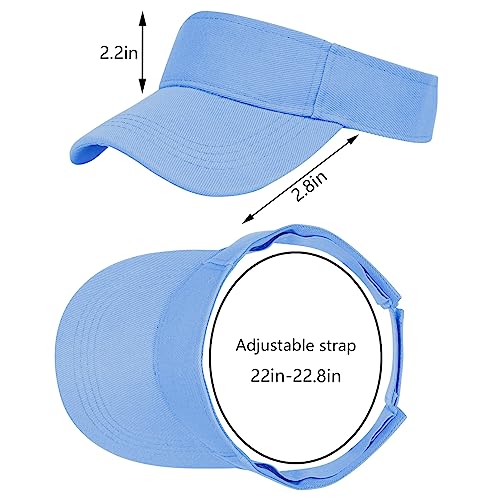Rbenxia 5 PCS Adjustable Sport Visors Sun Visor Hats Cap Visors Women Men - color: Blue, size: One Size