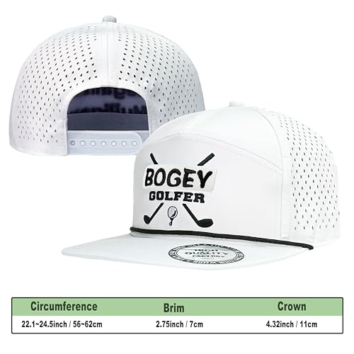 Funny Golf Hats,Funny Golf Gifts for Men,Golf Rope Hat for Men - color: 13.white-3