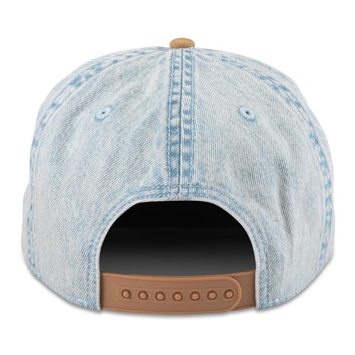 AMERICAN NEEDLE Unisex Coors Beer Patch Adjustable Snapback Baseball Hat - color: Fulton (Light Denim/Tan)