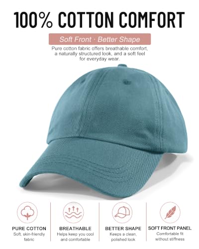 Lvaiz Womens Satin Lined Baseball Cap Washed Cotton Adjustable Dad Hat - color: Green