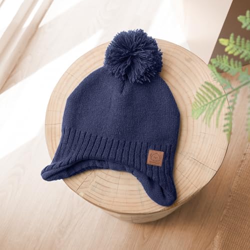 KeaBabies Baby Beanies, Winter Baby Hats for Boys, Girls (Navy, 6-36M) - color: Navy