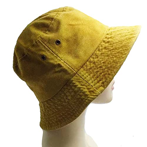 Premium Cotton Bucket Hats,Packable Hats for Men Women,Summer Bucket Hat,Fishing Sun Hats - color: Yellow