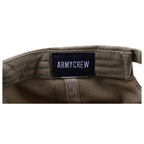 Armycrew XXL Oversize 4 Inch Long Bill Pigment Dyed Baseball Cap - color: Khaki Blue, size: XX-Large