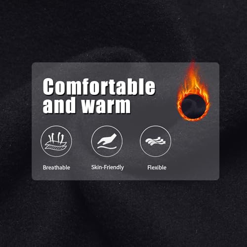 Xeoxarel Winter Ski Mask for Men Women, Thermal Balaclava, Full Face Cover - color: 6 Pack Fleece Ski Mask - Black