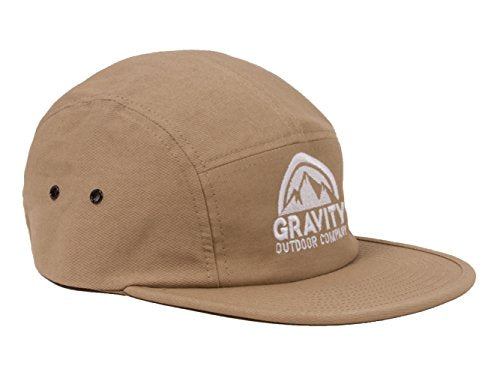 Gravity Outdoor Co. 5 Panel Hat - color: Khaki