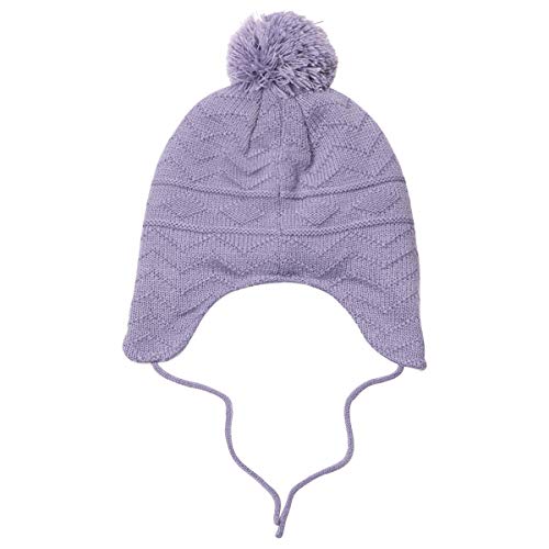 jerague Hats and Gloves Set for Kids Toddler Baby Girls Boys Warm Earflap Beanie Fleece Hats Mittens - color: Violet Blue, size: 1-3T