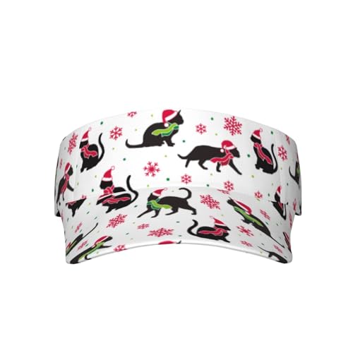 Sports Sun Visor Hats Adjustable Men Women Lightweight Packable Cooling Empty Top Visor Hat for Running, Tennis, Golf - color: Cat
