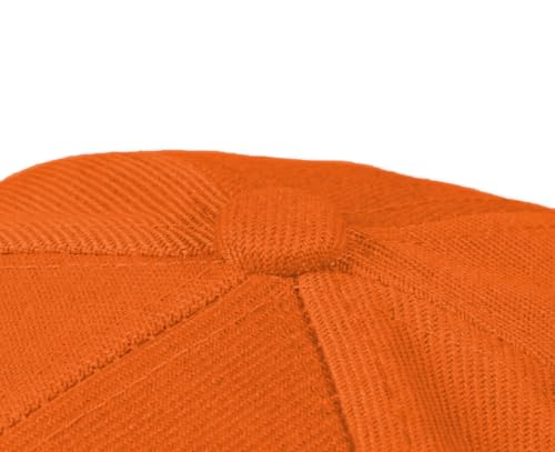 TK Flex Blank Hats, Adjustable Plain Hats, Casual Women's and Men's Hats, Baseball Caps for Patches and Embroidery, 12 Pack - color: Orange