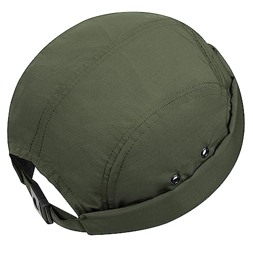 Clakllie Quick Dry Brimless Docker Cap for Men Summer Beanie Sailor Skullcap Lightweight Waterproof Adjustable No Brim Hat - color: S-dbh01-army Green