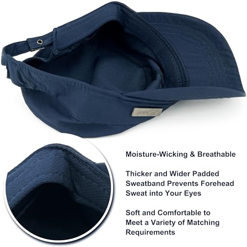 Loneshark Water Resistant Military Hat Quick Dry Cadet Cap Army Flat Top - color: Rectangle-logo-navy