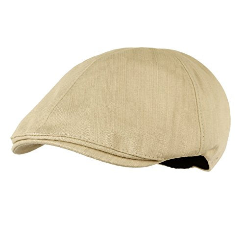 WITHMOONS Simple Newsboy Hat Flat Cap SL3026 - color: Beige, size: One Size