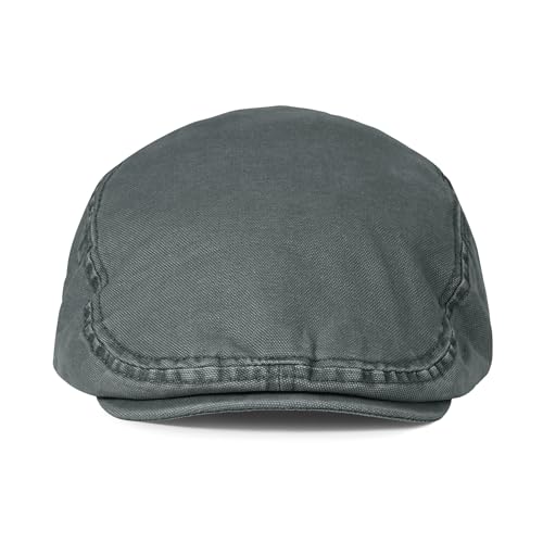 CLAPE Flat Newsboy Cap for Men Cotton Vintage Ivy Hat Driving Golf Gatsby Beret Lightweight Breathable Casual Flat Cap - color: Nbaf2504-grey