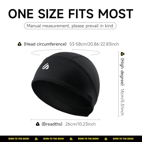 3-Pack Breathable Skull Cap Comfortable Helmet Liner Men Women - color: 3 Pieces(black,black,black)