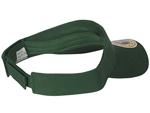TOP HEADWEAR Solid Adjustable Blank Visor - color: Forest Green