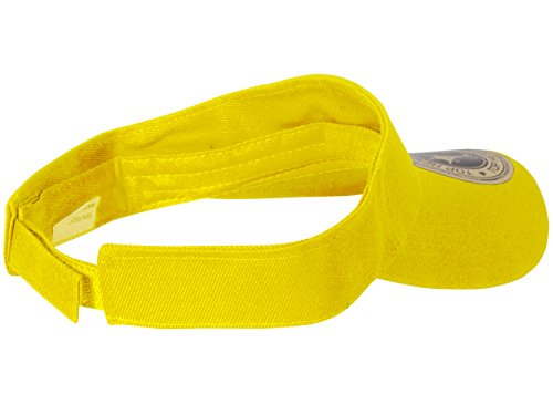 TOP HEADWEAR Solid Adjustable Blank Visor - color: Yellow