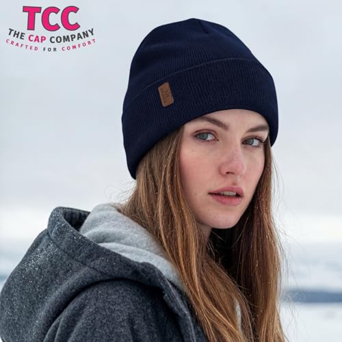 Beanie for Men Women | Cuffed Thick Soft Knitted Unisex Winter Hat Beanies Skull Cap - color: A13- Navy
