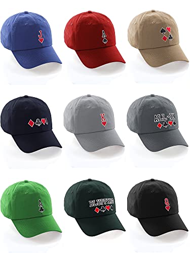 Daxton Poker Holdem Lucky Card Hat Baseball Unstructured Cap - color: Black King of Clubs