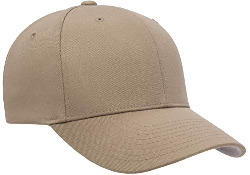 Flexfit Men's Wool Blend Athletic Hat - color: Khaki, size: Small-Medium