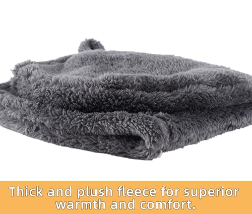 Connectyle Balaclava Hood Winter Hat for Men & Women Windproof One-Piece Fleece Hooded Scarf Ski Mask Cold Weather Hat - color: Dark Grey