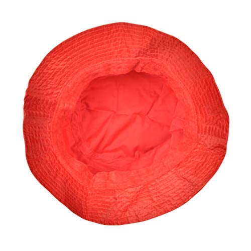 Toutacoo, Adjustable Bucket Rain Hat, Nylon Look - color: 02-red, size: Medium-Large