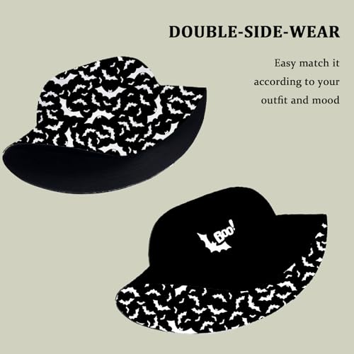 Bucket Hat for Men Women Funny Holiday Fishing Hat Cute Fisherman Cap - color: H-bat