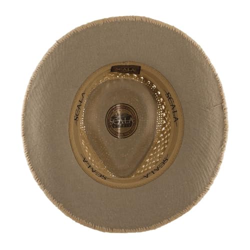Scala Men's Fine Crochet Raffia Outback - size: Large