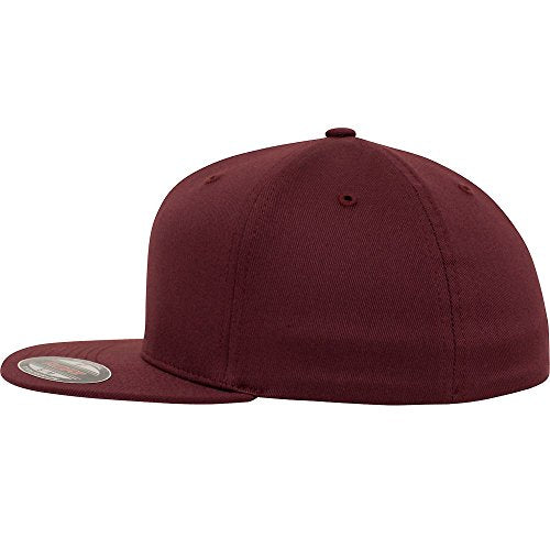 Flexfit Two-Tone Stretch Mesh Fitted Cap Hat - color: Maroon, size: Large-X-Large, style: Flexfit Flat Visor