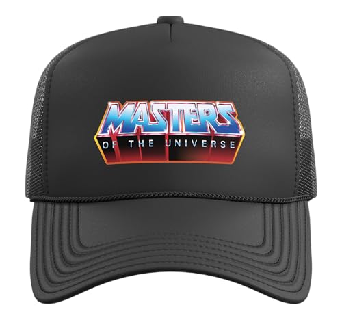 Masters of The Universe Logo Trucker Hat with Adjustable Mesh Back - color: Black