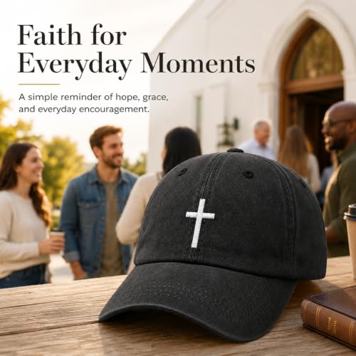 Man of God Husband Dad Embroidered Hat Camping Caps for Women - color: Jesus Cross 27