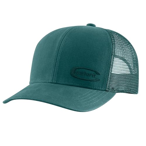 Carhartt Men's Canvas Mesh-Back Embossed Cap - color: Transformative Teal