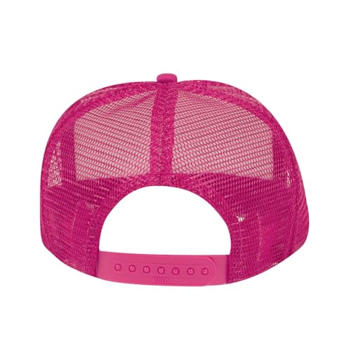 All Original Parts 1986 Foam Trucker Cap Adjustable Mesh Back Hat - color: White/Hot Pink