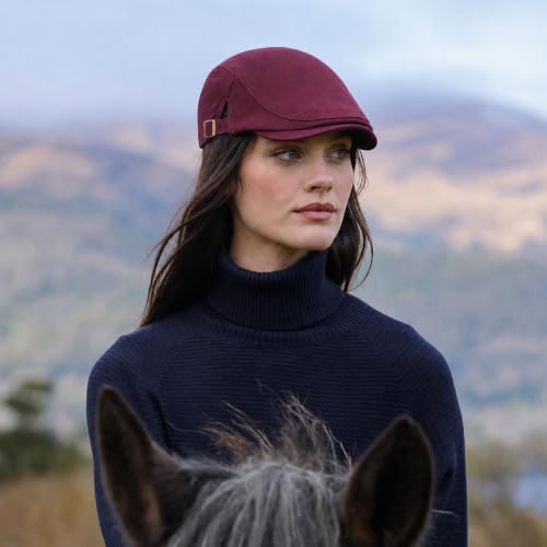 Initlove Mens Newsboy Cap Cotton Ivy Hat Beret Hats for Driving - color: B Wine Red