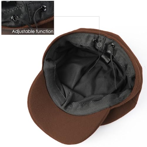 Sumolux Women Beret Newsboy Hat French Cap Classic Winter - color: Coffee