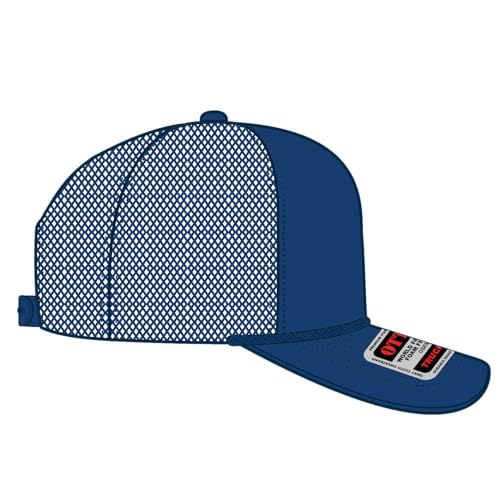 OTTO Cap 5 Panel High Crown Air Mesh Back Trucker Hat | Bulk Packs - color: 001 - Royal
