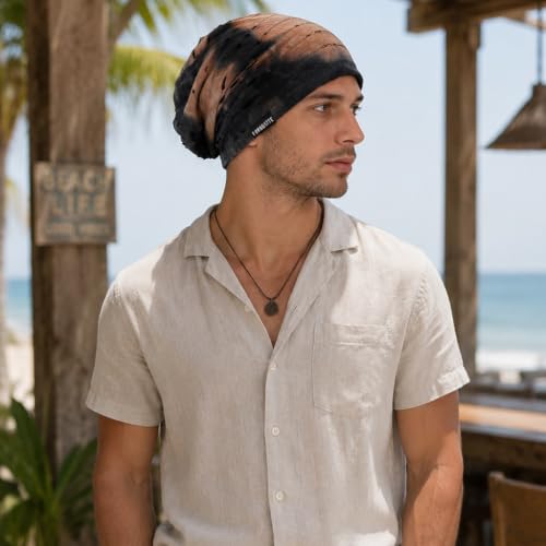Ruphedy Men Slouchy Beanie Summer Long Oversize Thin Lightweight Skull Cap B011h - color: B090b-brown, size: One Size