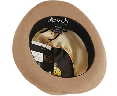 EPOCH Men's Wool Felt Derby Hat - color: Khaki, size: X-Large