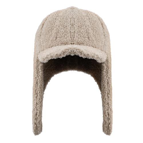 Clakllie Snow Trapper Trooper Hat with Ear Flap for Skiing Women's Ushanka Warm Winter Hat - color: Cdus-ddkp02-brown