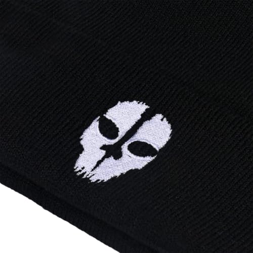 Embroidered Skeleton Beanie Hat Winter Stretch Knit Skull Cap for Men Women - color: Sk-h White/Black