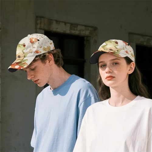 Lightweight Sweat Wicking All Over Print Baseball Cap Bold Graphic Sports Cap for Running, Gym - color: Frog Musician