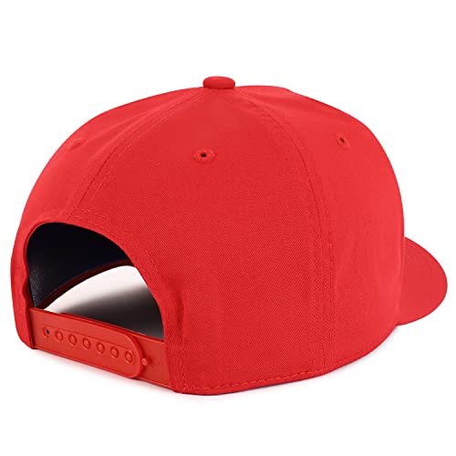 Trendy Apparel Shop Premium High Crown Cotton 5 Panel Pro Style Cap - color: Red