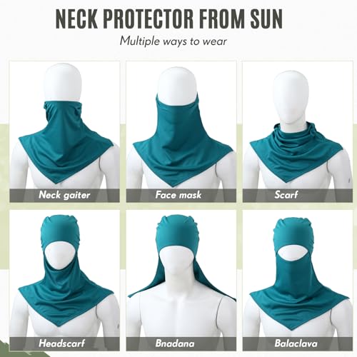 SATINIOR 3 Pcs Summer Balaclava - color: Black, White and Dark Green Color