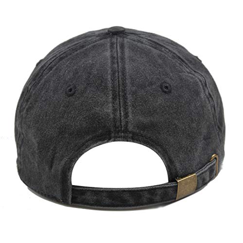 HH HOFNEN Baseball Cap Washed Cotton Unstructured Vintage Hat for Men Women - color: #2 Black+burgundy
