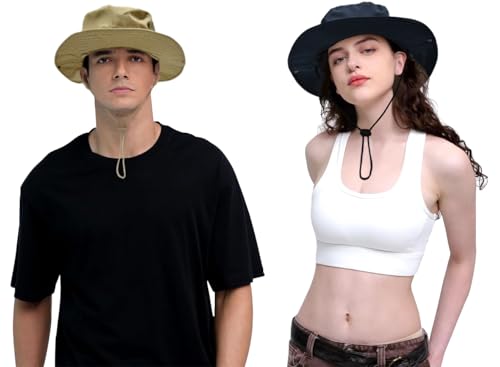 Sun Hats for Men Women Bucket Hat UPF 50+ Boonie Hat Foldable UV Protection Hiking Beach Fishing Summer Safari - color: 1pack-navy