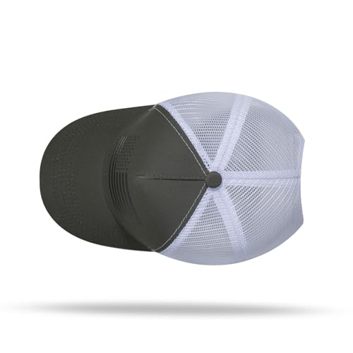 American Flag Trucker Hat - Snapback Hat, Baseball Cap for Men Women - Breathable Mesh Side, Adjustable Fit - for Casual Wear - color: Olive/White