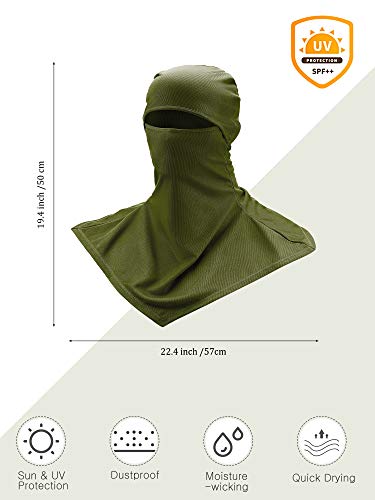SATINIOR 3 Pcs Summer Balaclava - color: Black, Gray, Army Green