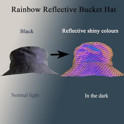 Funny Bucket Hat Foldable Festival Hats Wide Brim Hat Unisex Reversible Fisherman Hats Fruit Patterns - color: Scale