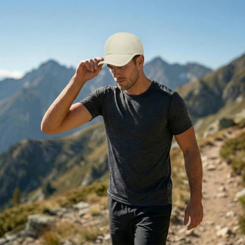 HH HOFNEN Quick Dry Baseball Hat Unstructured Athletic Golf Cap Women Men - color: 1-beige
