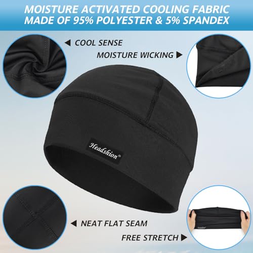 Cooling Skull Cap Head Cap for Men Women - color: 4 Black