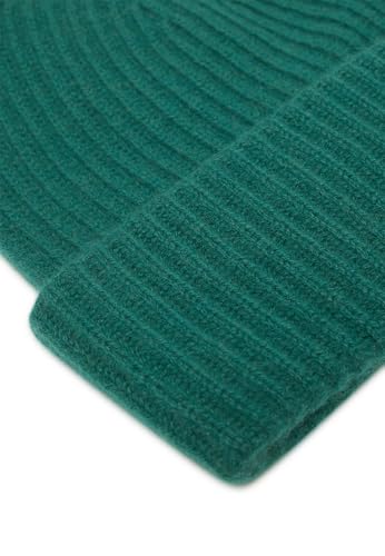 Style Republic Women’s Chunky Knit Beanie, 100% Pure Cashmere Cap, Soft & Stretchy, Warm Hat for Autumn, Winter, Spring - color: Forest